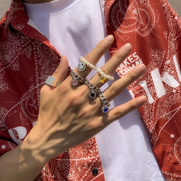 GOLD FASHIONABLE HIP HOP STYLE ALL-MATCH RING - Picture 3 of 3